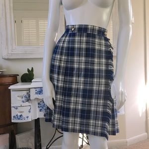 Stunning Vintage Michele Plaid pleated skirt (sz12)